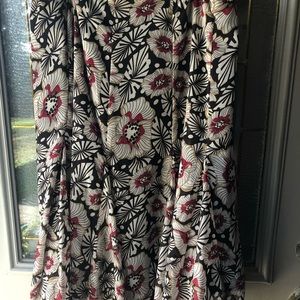 Flare skirt, size 10, brown/cream/red, George